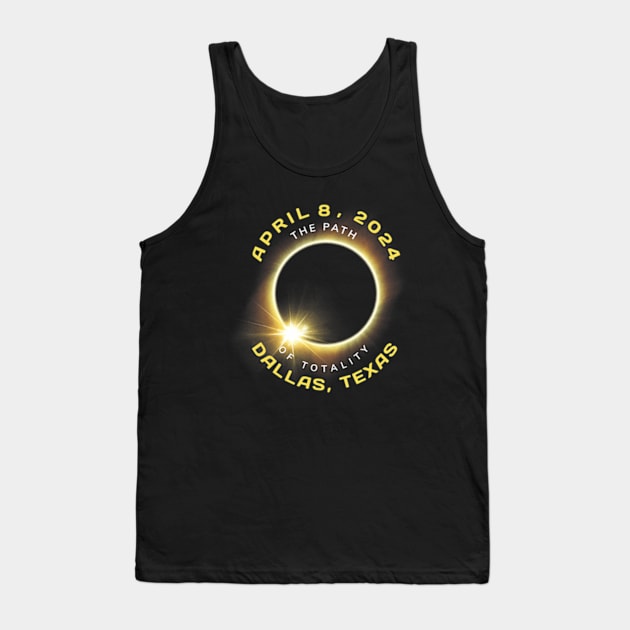 Dallas Texas Solar Eclipse Totality April 8 2024 Tank Top by SanJKaka